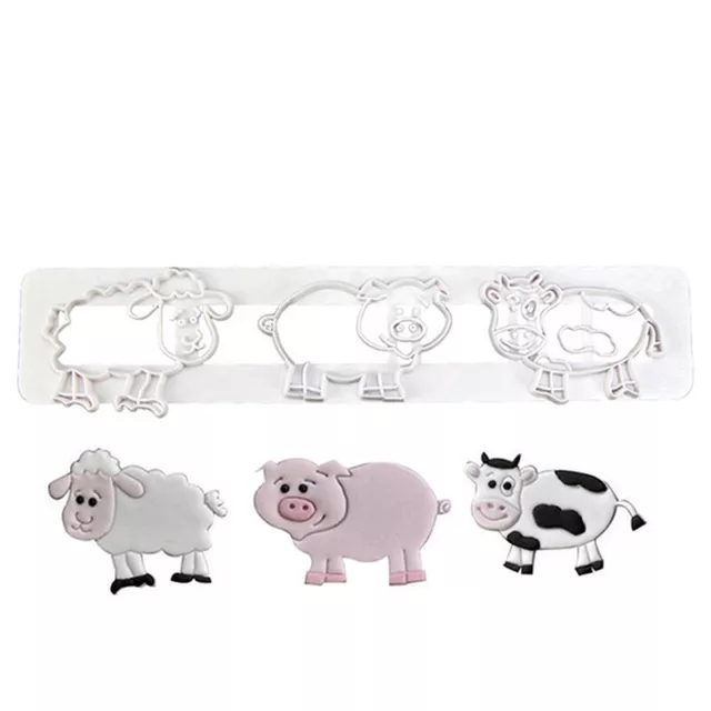 Cute Pig Cow Sheep Cutter Farm Animals Dessert Mold DIY Cake Decor Cutting D-il 2