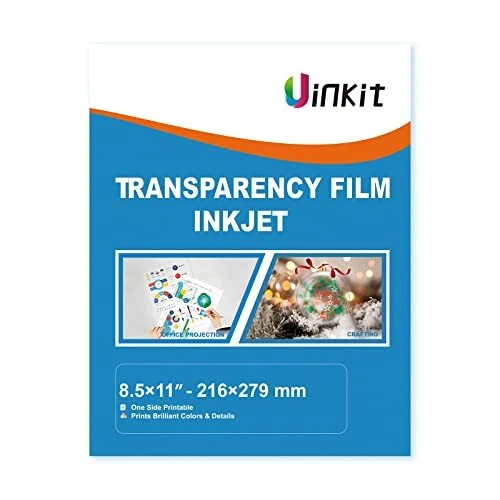 Inkjet Transparency Film 50 Sheets 8.5x11 OHP Overhead Projector Film for DIY