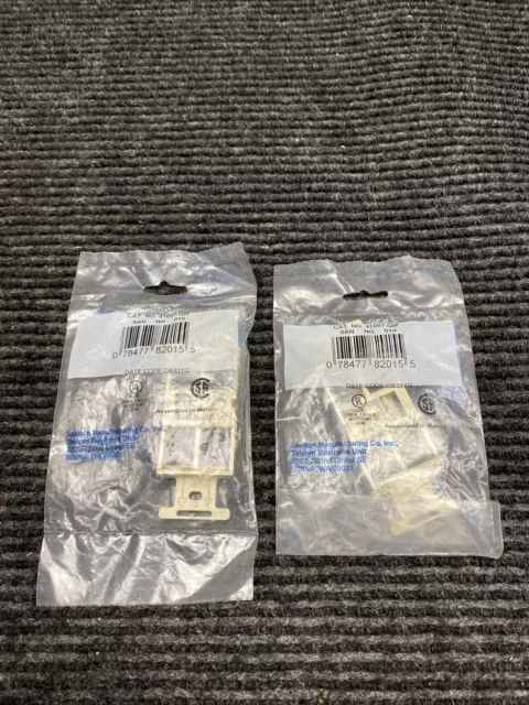 Lot of 2 Leviton, 41087-QIP, 4-Port, Ivory