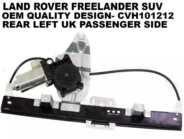 Land Rover Freelander 1 Rear Left Window Regulator With Motor Passenger Side