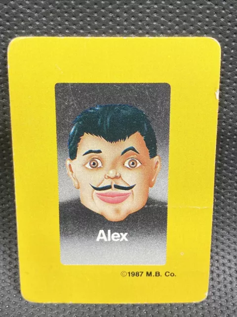 VINTAGE 1987 GUESS Who? Board Game Replacement Identity Card - Alex $9.