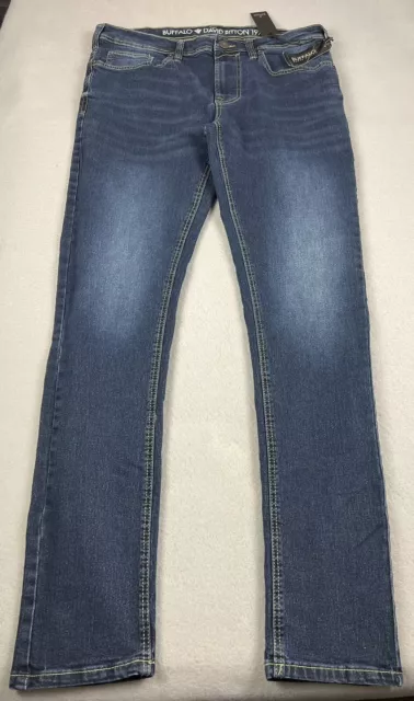 BUFfALO DAVID BITTON Max-x Men’s Jeans Skinny Stretch W34 L32 Dark Worked NWT 2