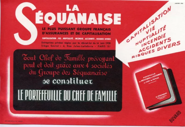 Buvard / Publicitaire // Groupe Francais D'assurances // La Sequanaise