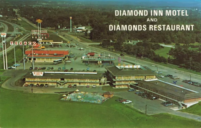 Aerial View Diamond Inn Hotel & Restaurant Villa Ridge MO Postcard Posted 1978