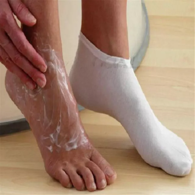 White Moisturising Socks Gloves Moisture Cream Care Hand Feet Smooth Soft Beauty