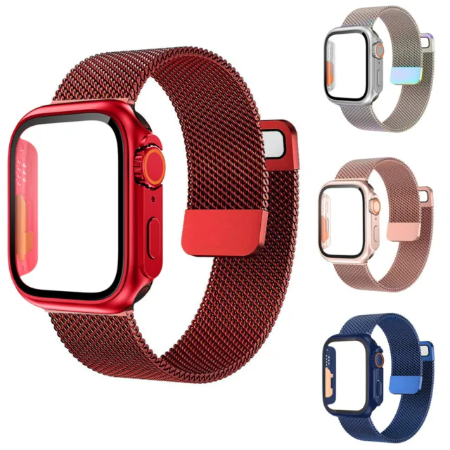 Milanese Upgrade to Ultra Case+Strap Sport Band For Apple Watch Series 8 7 6 SE
