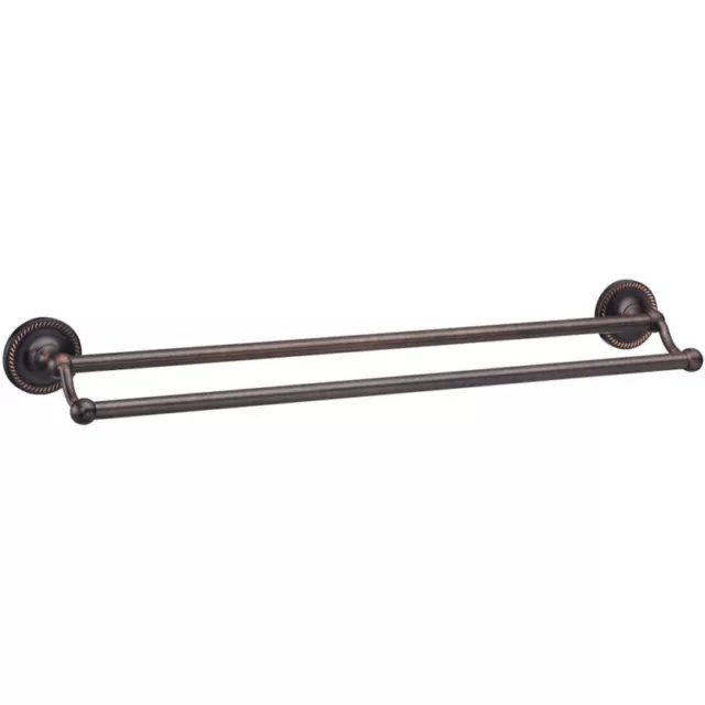 Designers Impressions Naples Oil Rubbed Bronze 24" Inch Double Towel Bar