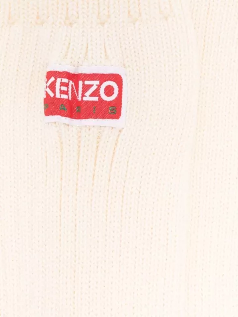 Kenzo Patch Logo Sock Large Uk8-Uk11 Off White 3