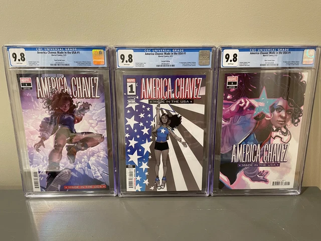 AMERICA CHAVEZ Made in the USA #1 CGC 9.8 lot: Yoon + Hans + second print covers