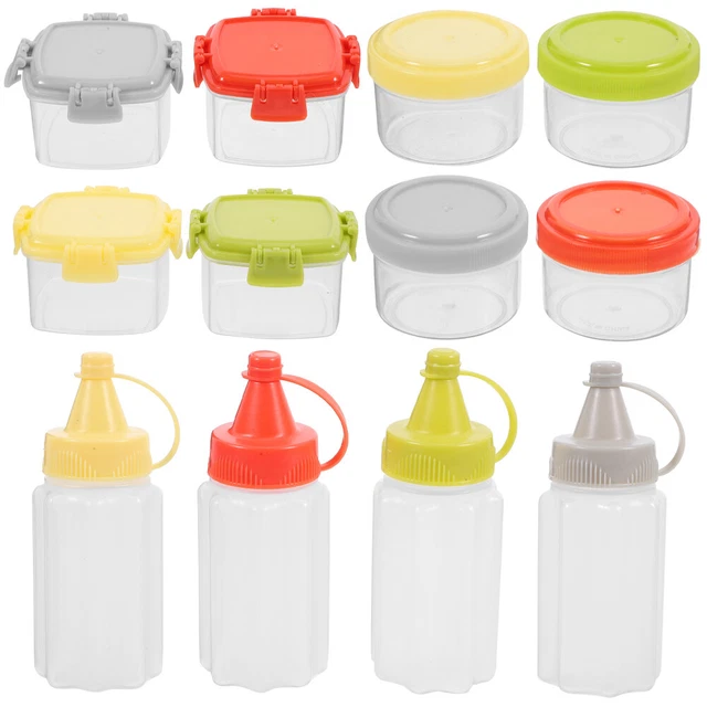 Mini Bouteilles à Sauce Rechargeables 25 Ml - Lot De 2 Ou 3 - Couvercle Anti-fuite - Parfaites Pour Lunchbox, Pique-nique - 6