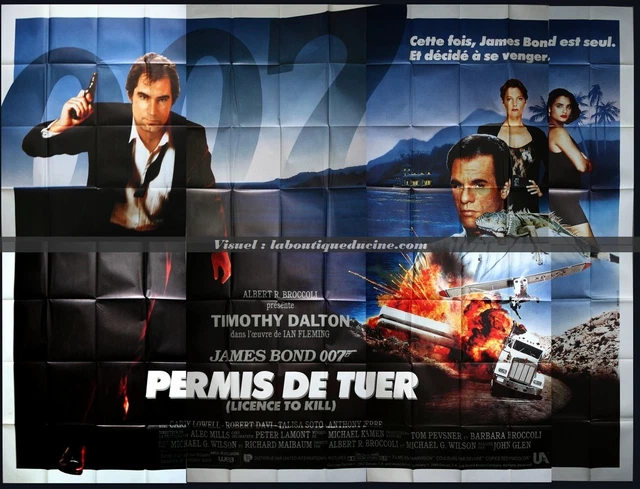 PERMIS DE TUER Affiche Cin ma GEANTE 4x3 WIDE Movie Poster JAMES BOND permis-de-tuer-affiche-cin-ma-geante-4x3-wide-movie-poster-james-bond