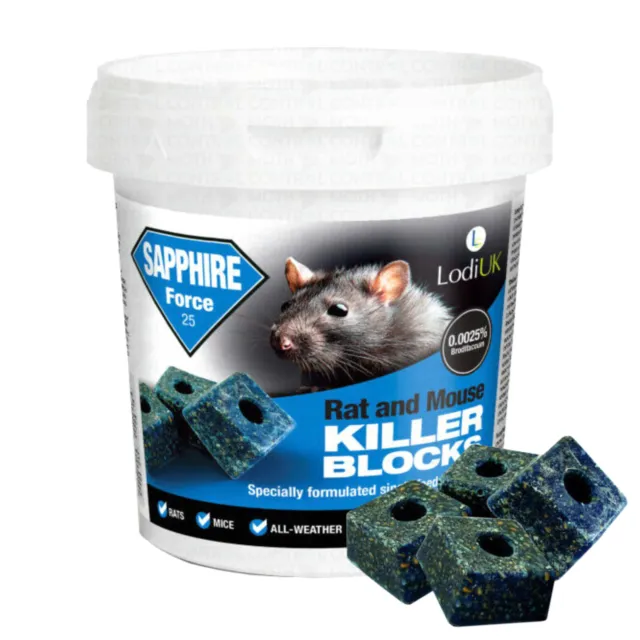 Single Feed Rat & Mouse Poison Bait Blocks Sapphire Rat & Mouse Killer (300g)