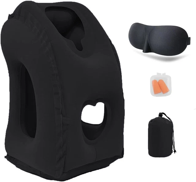 Inflatable Travel Pillows for Airplane, Blow up Neck Pillow for Sleeping, Airpla