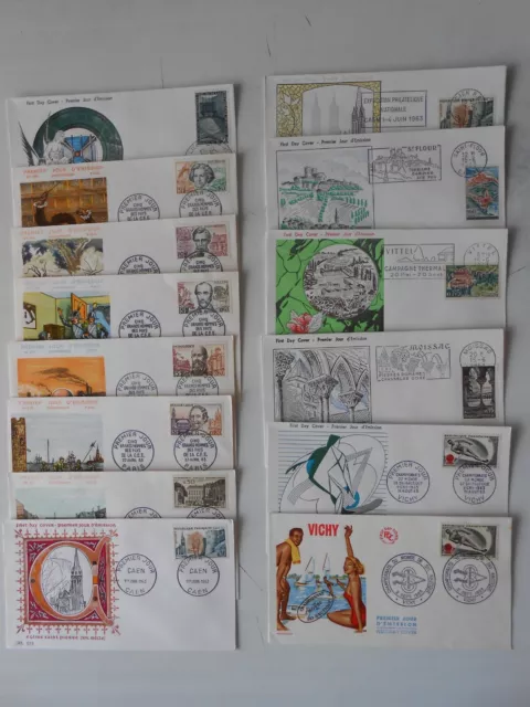 LOT, STOCK,COLLECTION de ~ 47 enveloppes 1er Jour , Année 1963: Côte ~180€