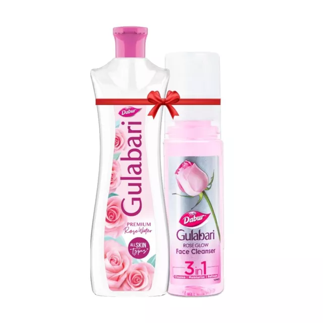 Dabur Gulabari Premium Rose Water 400ml + Dabur Gulabari Rose Glow...
