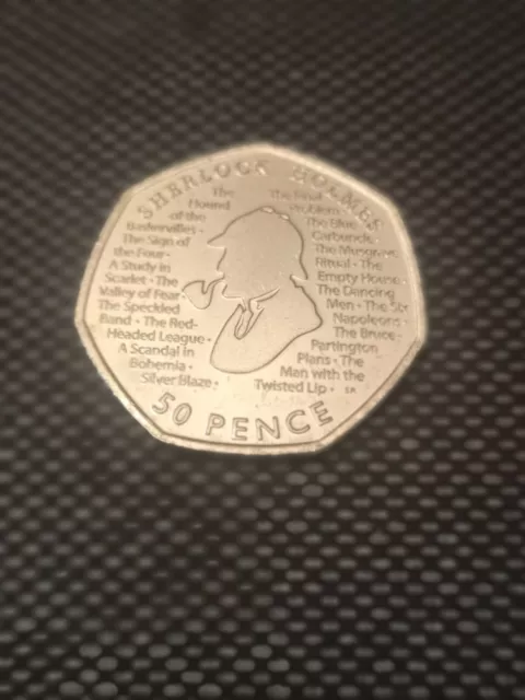 Rare Sherlock holmes 50p coin