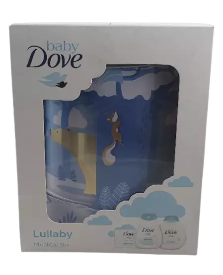 Dove Baby Set Musical Tin Rich Moisturising with Lullaby 4 Piece Gift Set