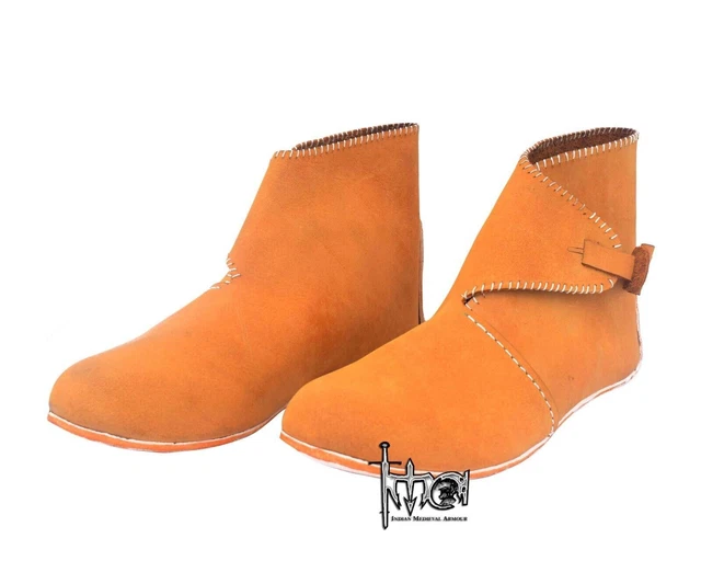 Renaissance Médiévale jorvik chaussures Larp Chaussures viking milieu haute...