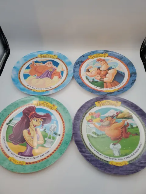 Vintage Set of 4 McDonald's Disney Hercules Movie Collector Plates 1997