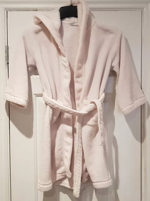 The Little White Company Girls Pink Dressing Gown Age 5-6 Years