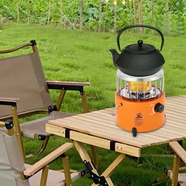 2 in1 Tragbare Gasheizung Camping Gaskocher Propanga Gasheizung Edelstahl NEU