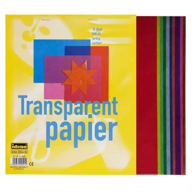 Idena Transparentpapier A5, 10 Blatt