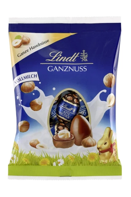 Lindt 4x86g latte intero noci intere + 1x 86g noce intere scure NUOVO MHD/07/23