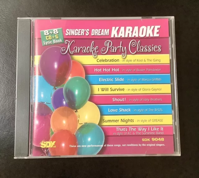 Karaoke CD Party Classics Celebration-Shout-Summer nights-I will Survive-Love S