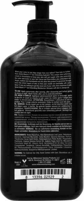 Millennium INSANELY BLACK Hot Tingle 60X Dark Tanning & SOLID BLACK TAN EXTENDER 3