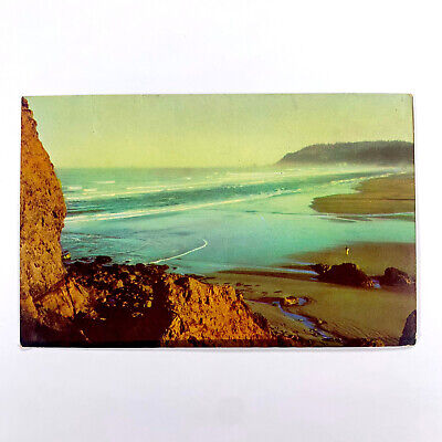 Postcard Oregon OR Cannon Beach Columbia River Ecola Union Oil 76 1950s Chrome