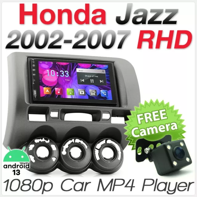 Android Auto CarPlay For Honda Jazz Fit GD Stereo Radio USB MP3 MP4 GPS DSP
