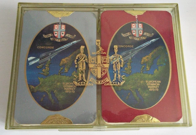 WORSHIPFUL COMPANY PLAYING Cards 1972 Boxed Sealed Double Pack Concorde WORSHIPFUL COMPANY PLAYING Cards 1972 Boxed Sealed Double Pack Concorde
