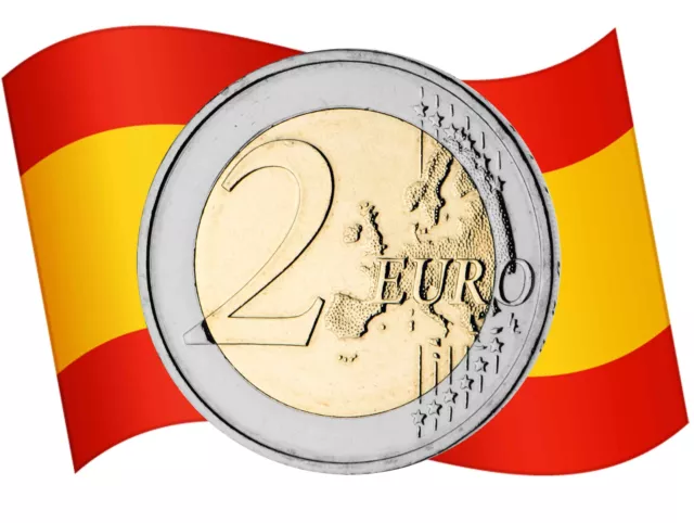 2 Euro Gedenkmünze Spanien bankfrisch unzirkuliert alle Jahrgänge