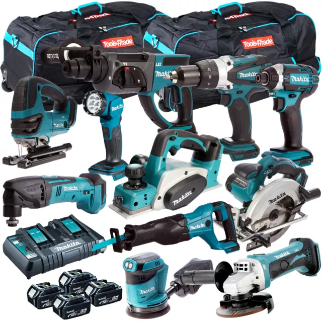 MAKITA 18V LXT 11 Piece Power Tool Kit with 4 x 5.0Ah Batteries