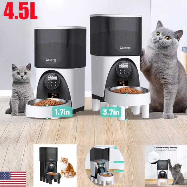 Dispensador de comida automático 4,5 L para gatos y perros con temporizador programable y control de porciones 3