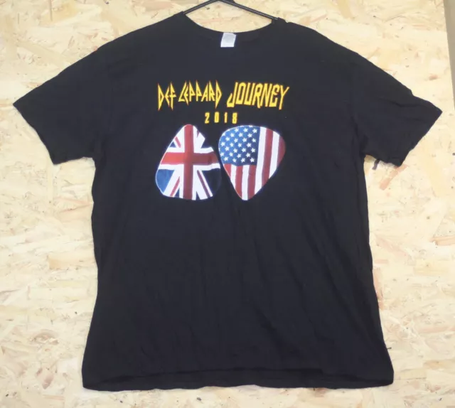 Def Leppard T-shirt XL Journey 2018 USA Leg World Tour  Concert Mens Black Rock