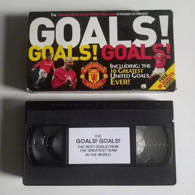 MANCHESTER UNITED VHS Tape, Goals Goals Goals £1.50 PicClick UK