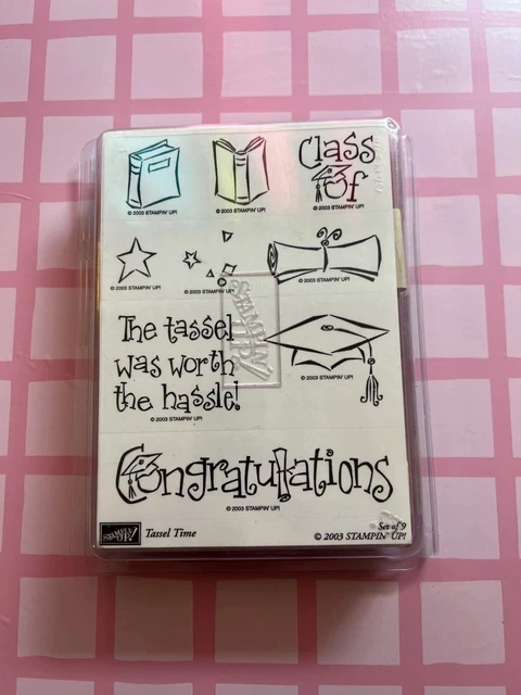 STAMPIN UP TASSTLE Time SET Graduation Stamp LOT NIP $10.40 - PicClick