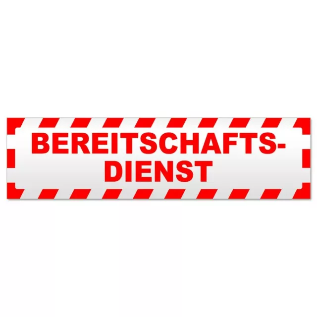 Bereitschaftsdienst gestreift Magnetschild Schild magnetisch