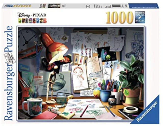 RAVENSBURGER 1000 PCE Jigsaw puzzle Disney Pixar Artist Desk BRAND NEW ...