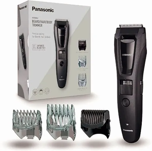 Panasonic ER-GB62 Bart-/ Haarschneider mit 39 Schnittstufen 3 Kammaufsätze