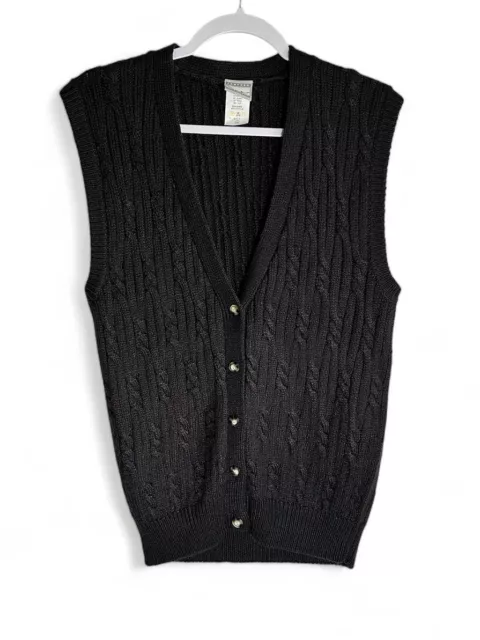 VINTAGE Jantzen Sweater Vest Mens Size Medium Cardigan Knit  Grandpa 90s Grunge