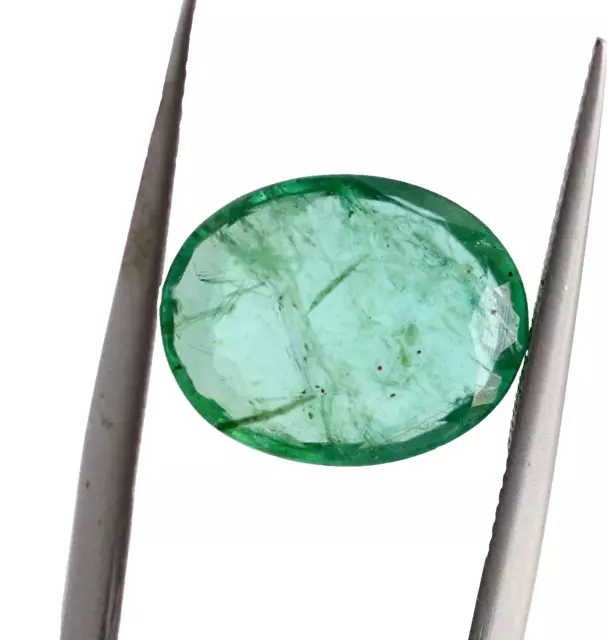 100% Natural Loose Emerald 12 x 9 mm Oval Cut Untreated Faceted Gemstone 3.68 Ct