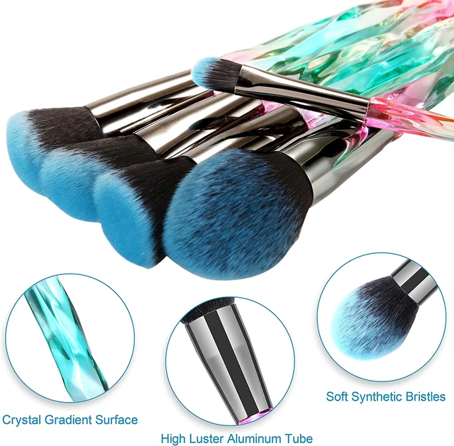 Pennelli Trucco FILY  15 Pennelli Make up Premium Set Di Manici in Cristallo Pen 3