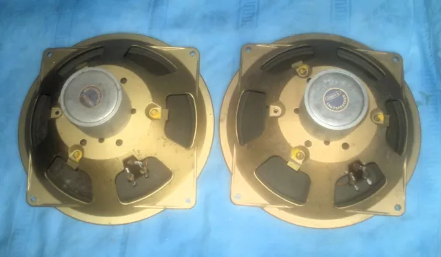 Pair Grundig 6" DEW AlNiCo Magnet Fullrange Speaker with Phenolic Spider