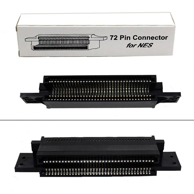 For Console Nes Jeu Connecteur Adaptateur 72 Broche Cartouche Or Doigt en Métal