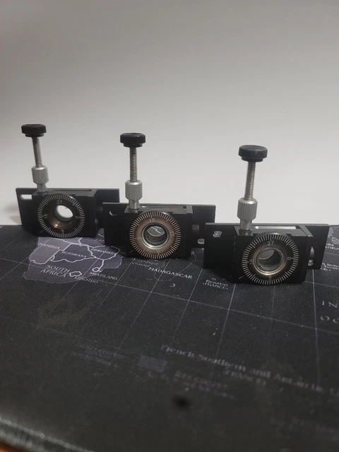 Lot 3 Newport MT-RS Optic Rotation Mounts Rotary Stages on mounting plates