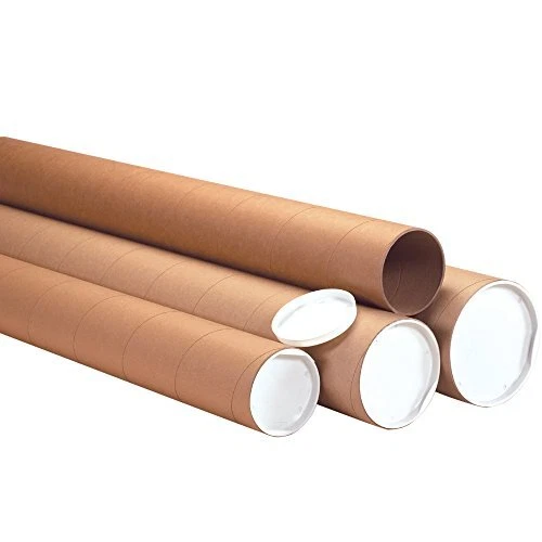 Caja Shipping Heavy-Duty Mailing Tubes with Caps 3" x 36" Kraft 24/Case