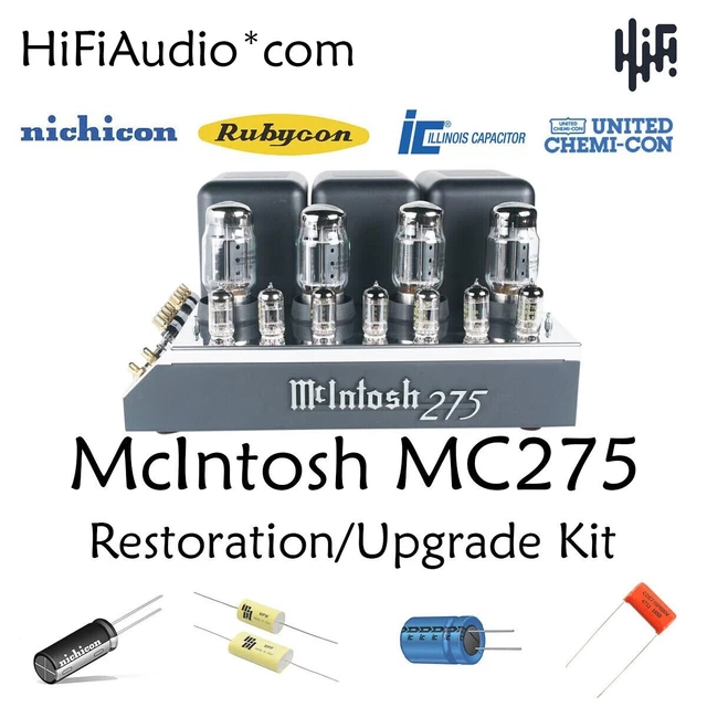 MCINTOSH MC275 AMPLIFIER restoration cap repair service rebuild kit