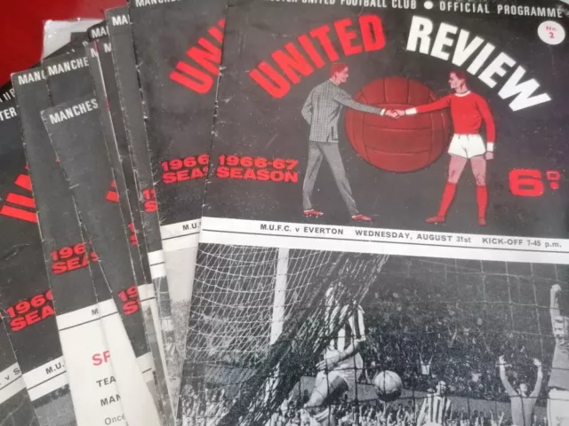 1966-1967 Manchester United Home Programmes - Choose from List